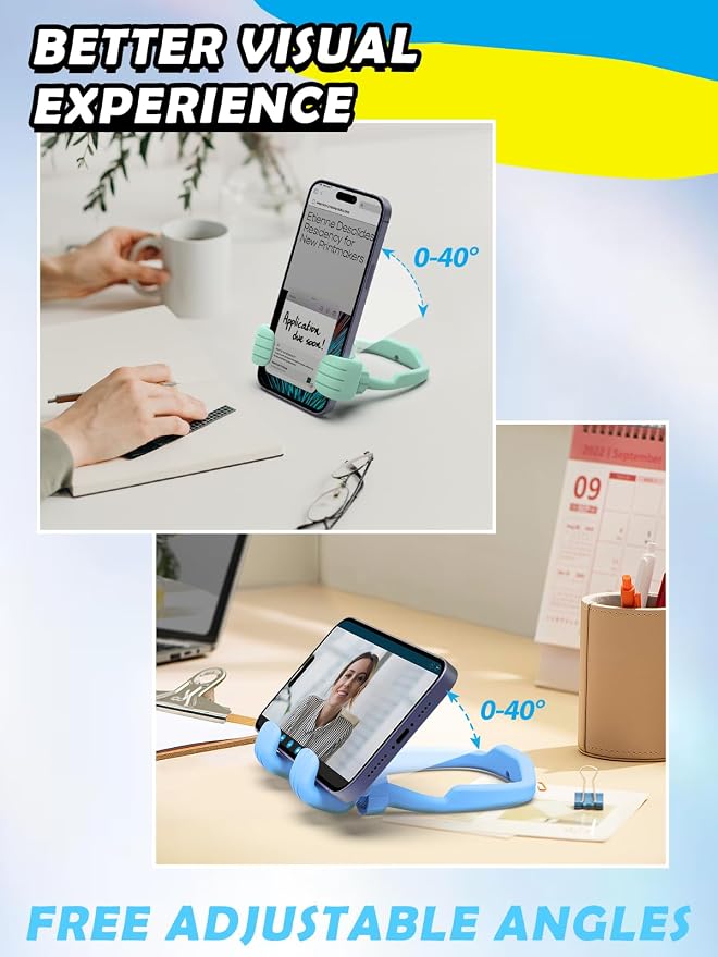 Teens Boys Adults Kids Dad Gifts for Fathers Day: Thumbs Up Lazy Phone Stand Cell Phone Holder for Desk Funny Gift for Teenager Girl Men Women Cool Gadgets Stuff Stocking Stuffers Birthday Gifts Ideas - Image 4