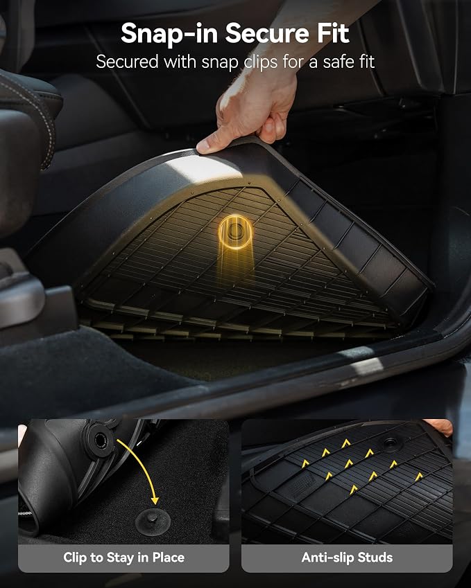 3W Floor Mats Fit for Ford Bronco Sport 2021-2025 2026 All Weather TPE Car Accessories Custom Fit Full Set Ford Bronco Sport Car Mats (Not for Bronco & Rubberized Floor & Outer Banks) - Image 8