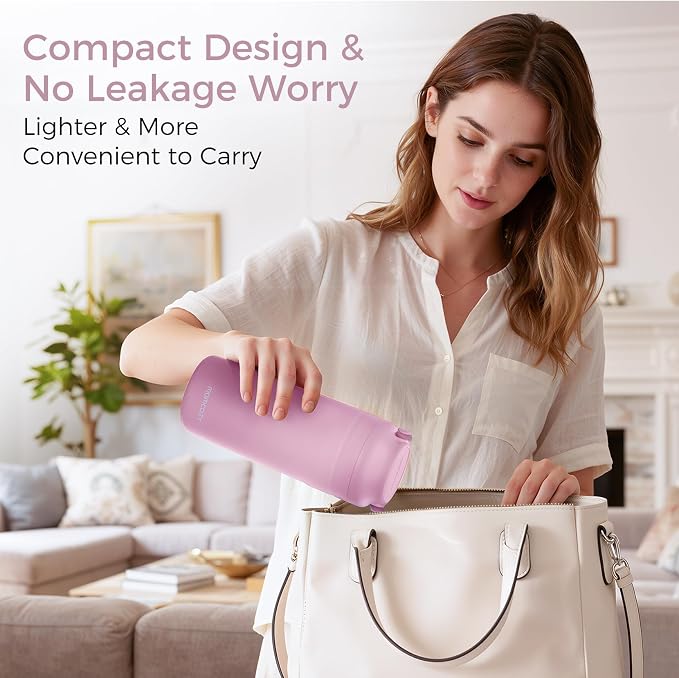 Momcozy Portable Breast Milk Cooler for Travel, 24H Ice-Free Cooling Breastmilk Storage Bottles Container, 12oz Leak Proof Outdoor Small Freezer, Baby Breastfeeding Essential for New Moms - Image 8
