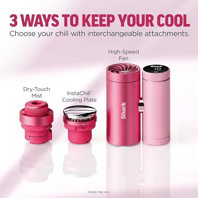 Shark ChillPill – The Only 3-in-1 Personal Cooling System with Fan, InstaChill Cooling Plate & Dry-Touch Mist – Portable, Handheld, Drops Skin Temp Up to 16°F, 10 Speeds, Carbon, FA022 - Image 5