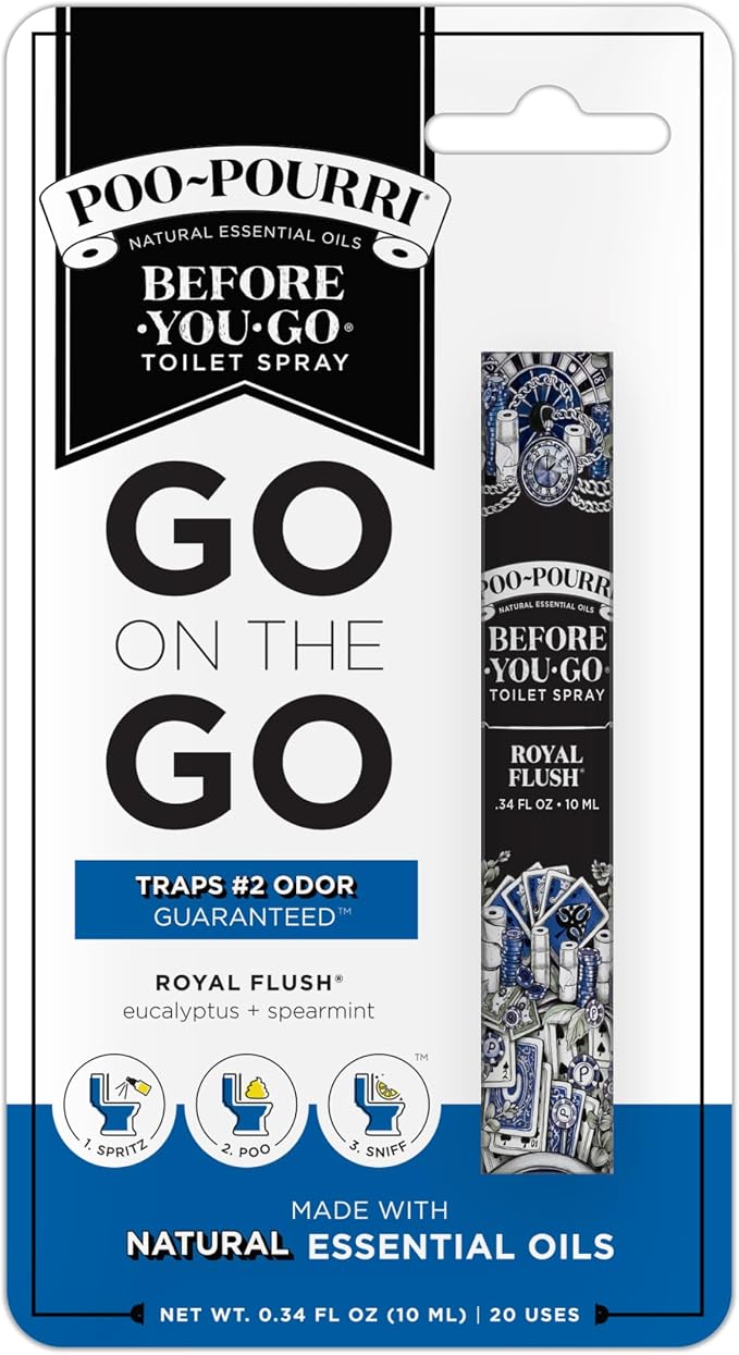 Poo-Pourri Before-You-Go Toilet Spray, Royal Flush, Travel Size 10 mL - Eucalyptus and Spearmint (Pack of 2) - Image 6