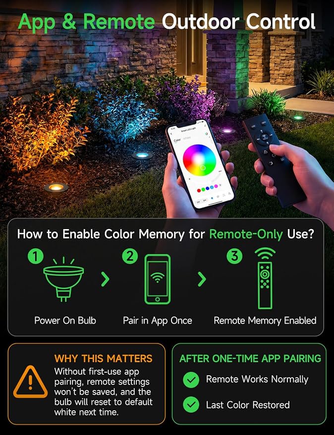 Smart RGBCW Outdoor In-Ground Well Light, 12V Low Voltage Landscape Lighting with App & Remote Control, Replaceable Bulb for Yard, IP65 Waterproof, Transformer and Wire Not Included, 1 Pack - Image 2