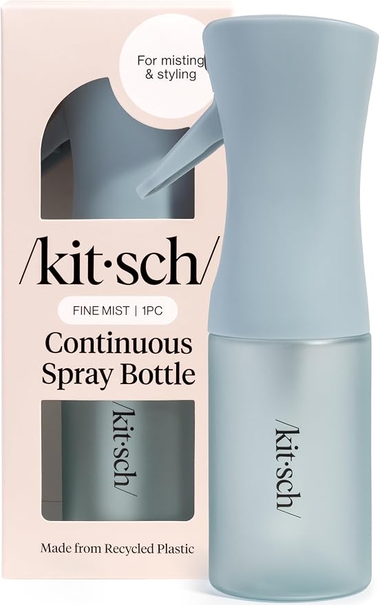 Kitsch Continuous Spray Bottle for Hair – Haze Blue, 150ml | Fine Mister Spray Bottle & Water Spray Bottle – Recycled Hair Spray Bottle – Spray Bottles for Cleaning, Styling, & More by Unknown