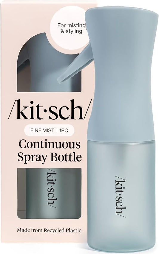 Kitsch Continuous Spray Bottle for Hair – Haze Blue, 150ml | Fine Mister Spray Bottle & Water Spray Bottle – Recycled Hair Spray Bottle – Spray Bottles for Cleaning, Styling, & More by Unknown