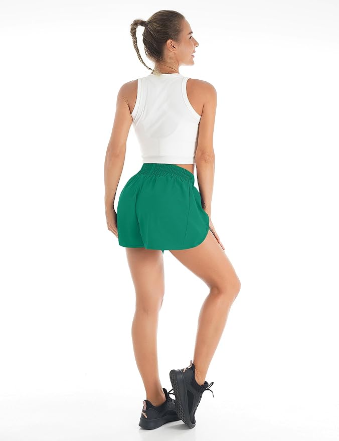 Blooming Jelly Women's Quick-Dry Running Shorts Workout Sport Layer Active Shorts with Pockets 1.75" - Image 2