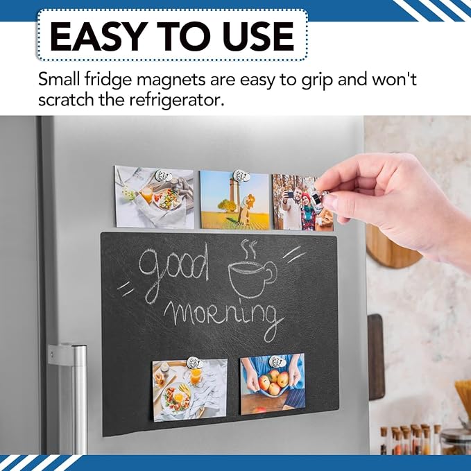 LOVIMAG Fridge Magnets 40Pcs, Magnet for Refrigerator Whiteboard, Silver | Small Strong Neodymium Metal Cute Push Pin for Classroom, Kitchen, Accessories Decorative, Office, Calendar - Image 6