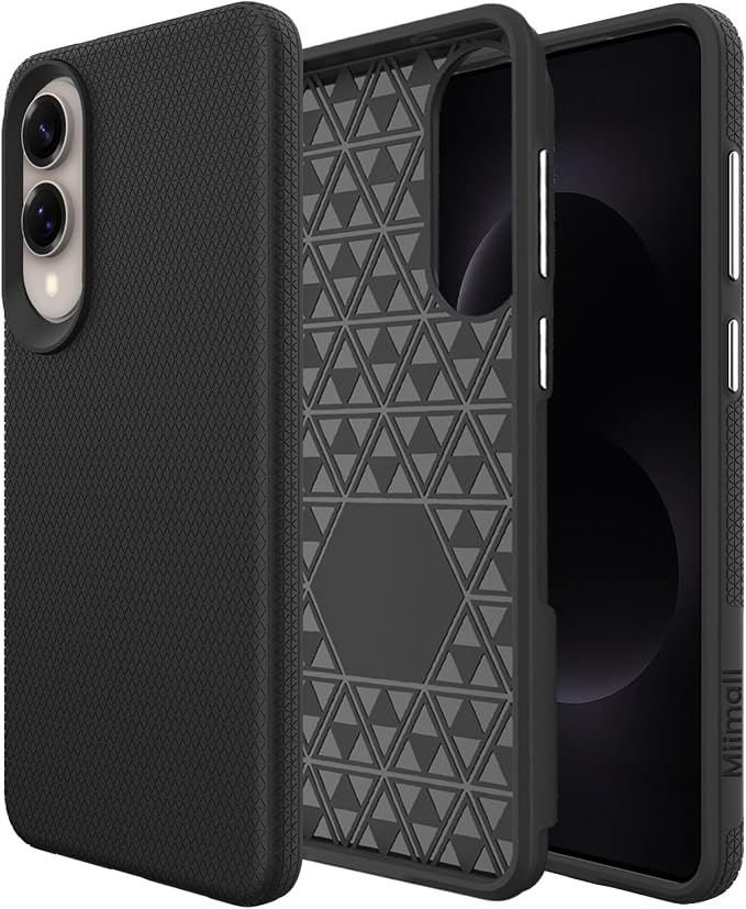 Miimall Slim ＆ Rugged for Samsung Galaxy S25 Edge 5G Case, 10FT Military Grade Drop Protection, Anti-Slip Grip Anti-Scratch Thin Heavy Duty Shockproof Cell Phone Case for Samsung S25 Edge 5G, Black by Miimall