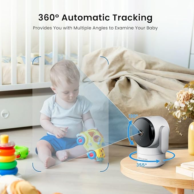 AMOROM Indoor Camera 2K, Baby/Kids/Elderly/Dog/Cat Camera | AI Smart Detection & Alarm, 2-Way Audio, Night Vision, 2.4G&5G WiFi App Control, Cloud & SD Card Storage, 2 Pack - Image 4