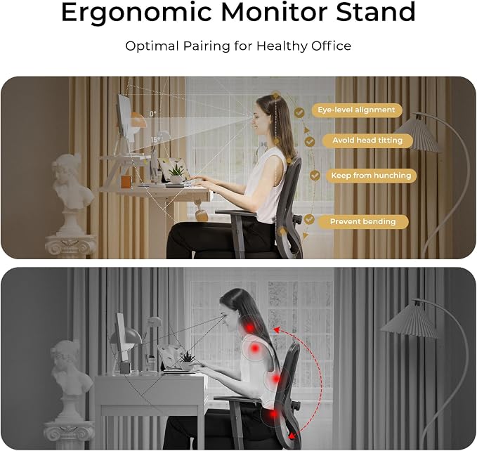COMHOMA Electric Standing Desk with Drawers, 55 x 24 Inch Sit Stand up Desk with Monitor Stand, Laptop Stand, Height Adjustable Ergonomic Home Office Computer Desks with Memory Preset Controller - Image 7