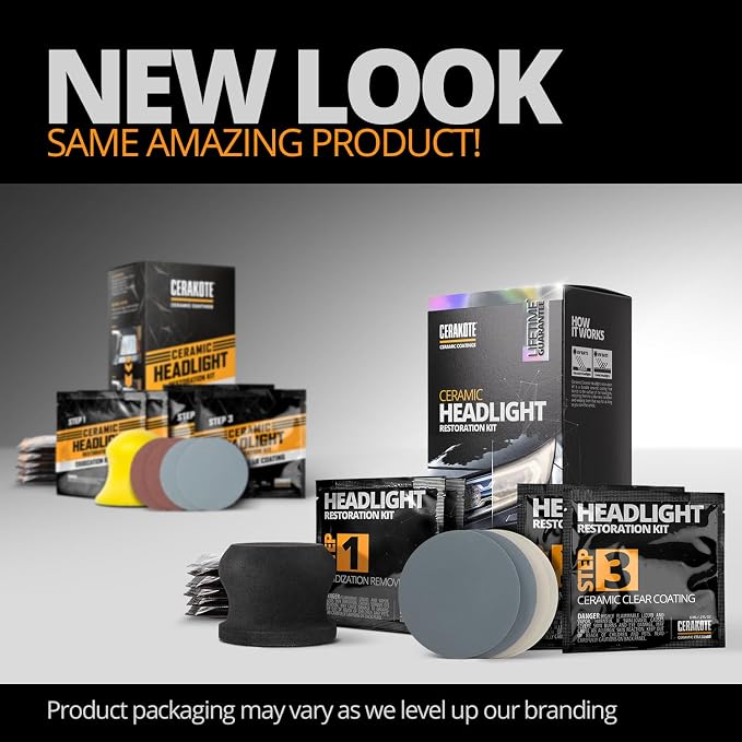 CERAKOTE® Ceramic Headlight Restoration Kit – Guaranteed To Last As Long As You Own Your Vehicle – Brings Headlights Back to Like New Condition - No Power Tools Required - 10 Wipe Kit - Image 8