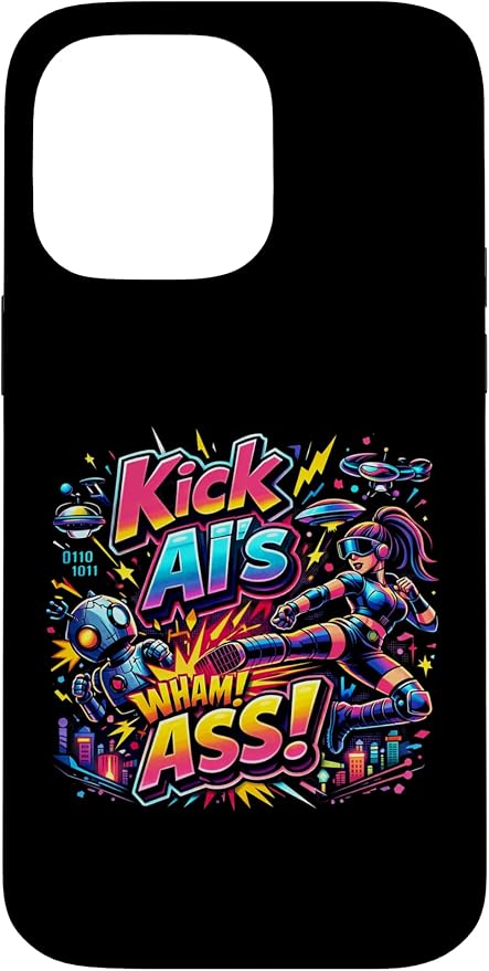 Tech Human vs AI Case for iPhone 14 Pro Max by Unknown