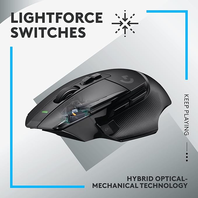 Logitech G502 X Lightspeed Wireless Gaming Mouse - Black | Optical Switches, 13 Buttons, <140 hrs Battery, USB-C, Infinite Scroll Toggle, Wireless Charging Capable, for PC/MacOS - Image 2