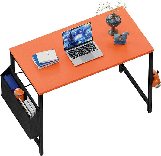 Pamray 32 Inch Computer Desk for Small Spaces with Storage Bag, Home Office Work Desk with Headphone Hook, Small Office Desk Study Writing Table by PAMRAY