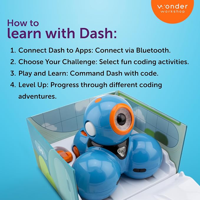 Wonder Workshop Dash Robot - Coding Robots for Kids 6+ - Voice Activated STEM Robot Toys - Interactive, Educational & Programmable - Image 5