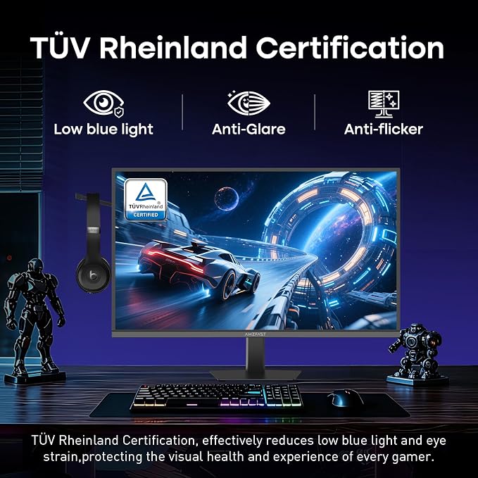 Amzfast 27 Inch 200Hz WQHD (2560 x 1440) Fast IPS Gaming Monitor, Built-in Speakers, 1ms G-SYNC Compatible, HDR400, 132% sRGB, 96% DCI-P3, VESA 100x100, HDMI 2.0 x 2 & DP 1.4 x 2, AMZG27F5Q - Image 8