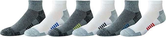 Amazon Essentials Men's Athletic Ankle Socks, Cushioned with Arch Support, Moisture Wicking by AmazonEssentials
