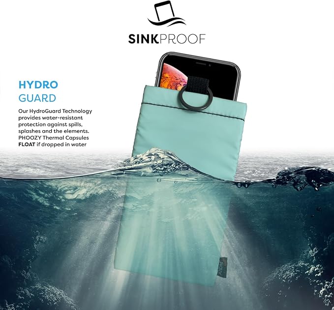 PHOOZY Apollo II Thermal Phone Case with NASA-Derived Technology - Extends Battery Life 4X in Hot or Cold Weather - Military Grade 8-Foot Drop Protection Insulated Pouch - Large Mint - Image 8
