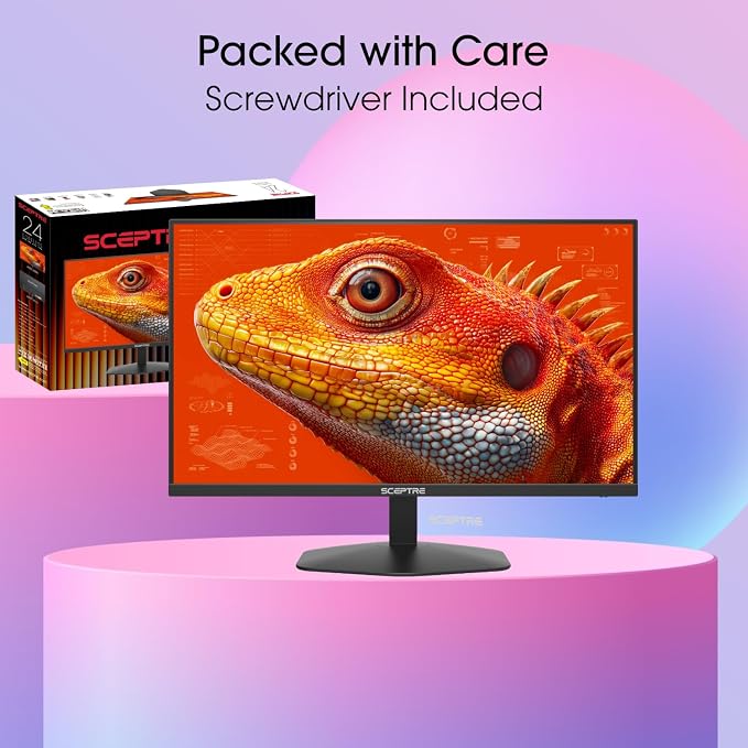 New! Sceptre 24-inch Prime Gaming Monitor DisplayPort x2 165Hz HDMI x2 165Hz Build-in Speakers, Machine Black 2027 (E248B-FW165T Series) - Image 2