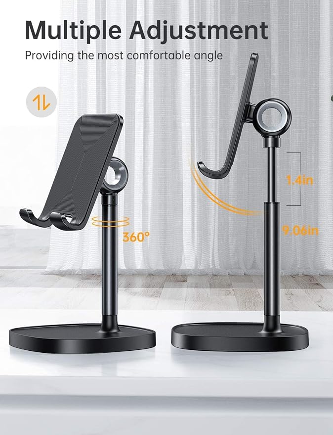 LISEN Cell Phone Stand Phone Holder for Desk, Gaming for Nintendo Switch | Phone Holder, Office Accessories, Gadgets for Men, Desk Accessories for Men, Compatible with Switch iPad, 4-10 in Devices - Image 4