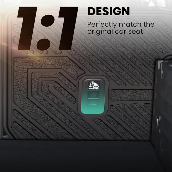 LASFIT Rear Seat Back Protector for Honda Passport 2026, All Weather TPE Pet Friendly Custom Fit Passport Second Row Back Seat Cover Mat Liner Accessories, Black - Image 3