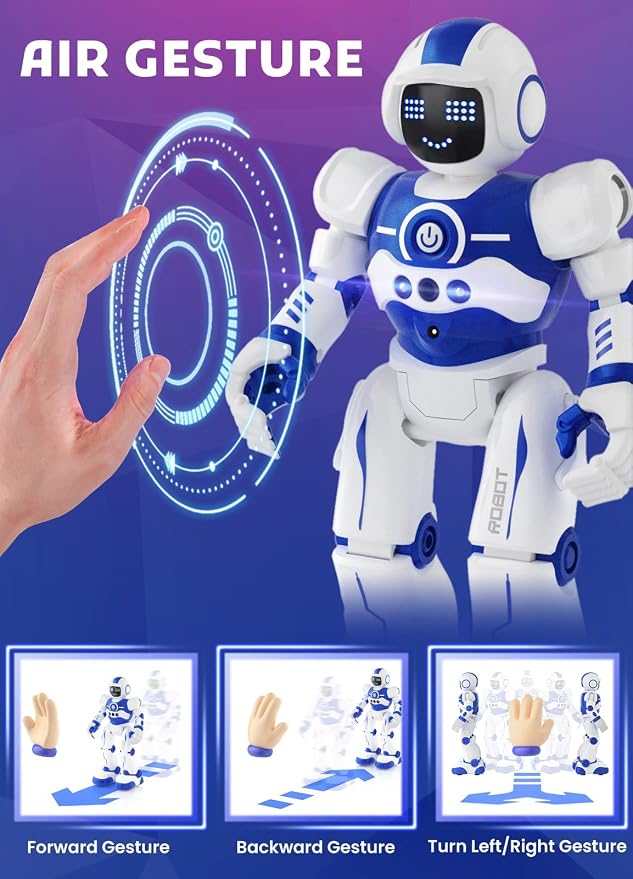 Robot Toys for Kids,Programmable Remote Control Smart Walking Dancing Robot Toy with Gesture & Sensing for Age 4 5 6 7 8 9 10 Year Old Boys for Birthday Present | Programmable RC Smart Walking Dancing Robot Toy for Age 4 5 6 7 8 9 10 Year Old Boys for ... - Image 3