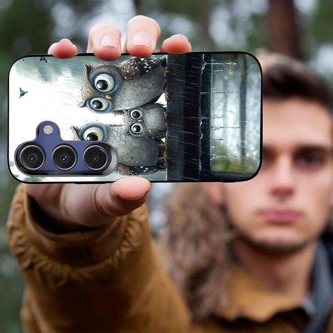 Designed for Galaxy S25 5G Phone Case,Slim Silicone Shockproof Protective Case for Galaxy S25 5G 6.2 inch,Cute Owl - Image 4