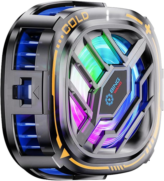 CHONCHOW Magnetic Cell Phone Cooler, RGB Phone Cooling Fan Portable Lightweight Mobile Phone Cooling Fan, Phone Radiator with Larger Cooling Area for Phone/Tablet/IPad (with Digital displays) by CHONCHOW