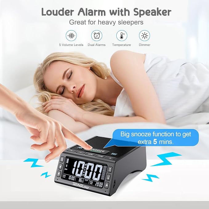 TechGlow Foldable Cellphone Stand with Wireless Bluetooth Speaker Birthday Gifts for Men Women Mother Father Cool Tech Gadgets - Image 4