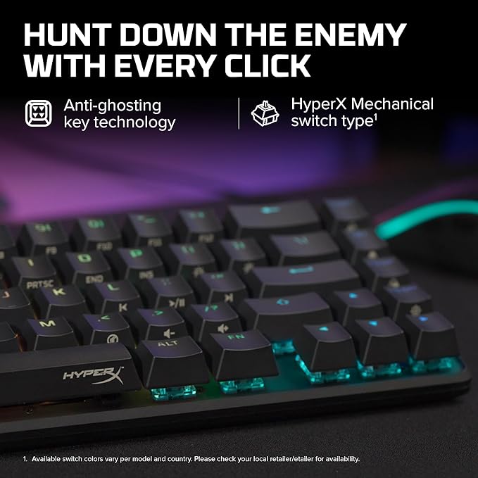 HyperX Alloy Origins 65 - Mechanical Gaming Keyboard – Compact 65% Form Factor - Tactile Aqua Switch - Double Shot PBT Keycaps - RGB LED Backlit - NGENUITY Software Compatible - Image 3