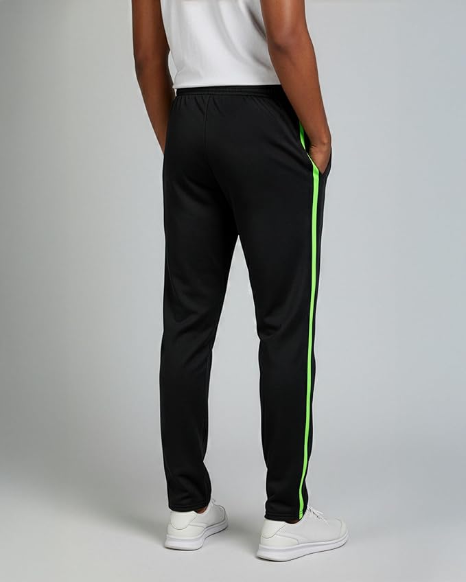 3 Pack Men's Mesh Open Bottom Sweatpants Active Athletic Workout Gym Pocket | Available in Big & Tall, Uncuffed, Elastic Waistband, Drawstring, Straight Leg, Running, Jogging, Exercise, Training, Sports - Image 9