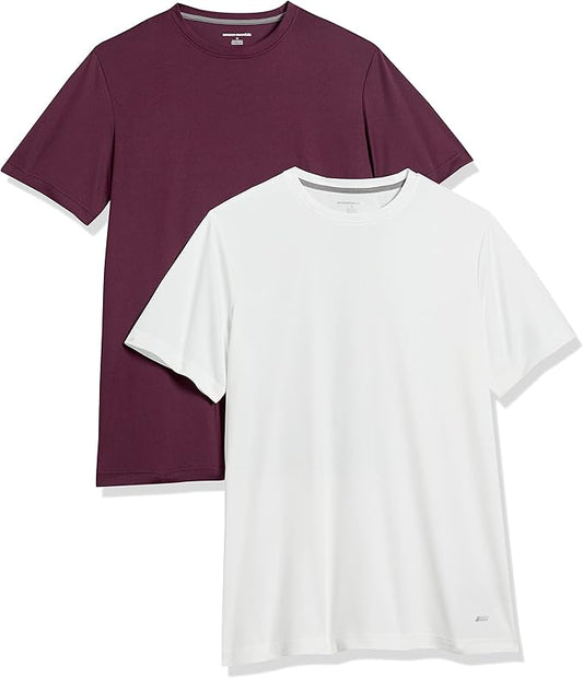Amazon Essentials Men's Moisture Wicking Breathable Active Performance Tech Gym T-Shirts, Pack of 2 by AmazonEssentials