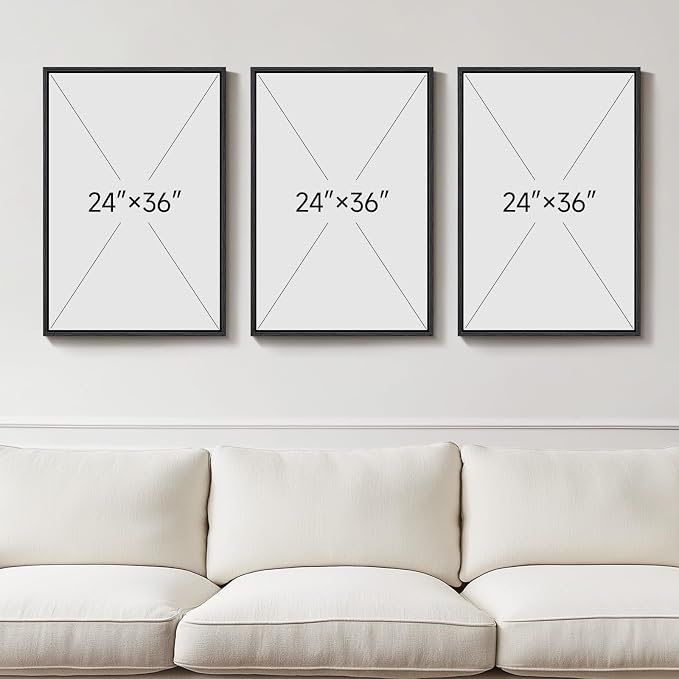 Large 3D Textured Framed Abstract Wall Art for Living Room, Set of 3 Modern White Paintings Artwork for Walls, Minimalist All White Geometric Pictures for Bedroom Hallway Office Wall Decor 24x36 In - Image 8