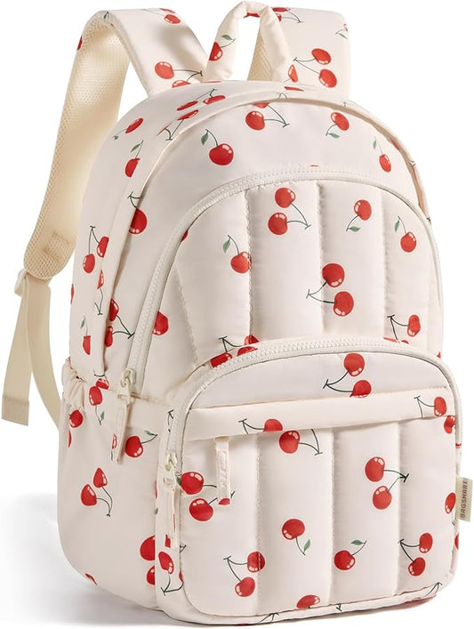 BAGSMART College Laptop Backpack,Cute Travel Backpack for Women,Quilted Computer Bookbag by BAGSMART