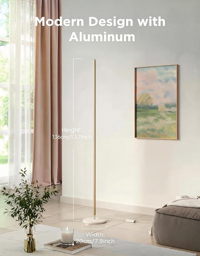 Govee RGBIC Floor Lamp Basic, 1000lm LED Corner Lamp | Works with Alexa, Smart Modern Floor Lamp with Music Sync and 16 Million DIY Colors, Color Changing Standing Lamp for Bedroom - Image 2