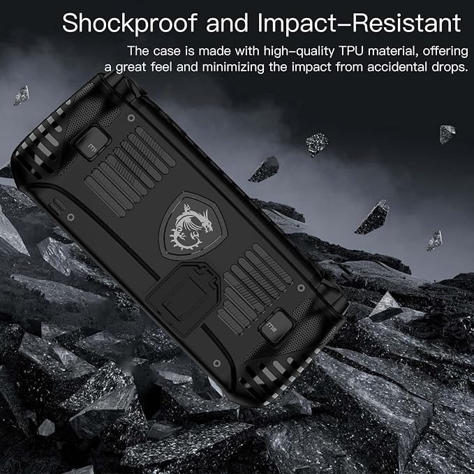 Case Cover for MSI Claw 8 AI+ A2VM Handheld Game Console, Slim Soft TPU Protective Skin Case with Kickstand for MSI Claw 8 AI+ A2VM, Anti-Scratch,Shockproof,Black - Image 3