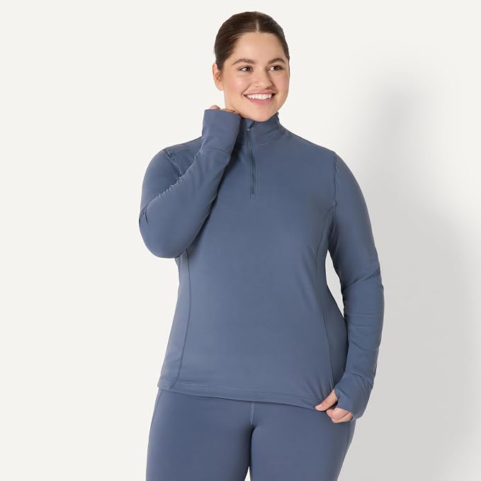 Amazon Essentials Women's Active FormFlex Buttery Soft Slim Fit Quarter Zip Long Sleeve Pullover Jacket - Image 6