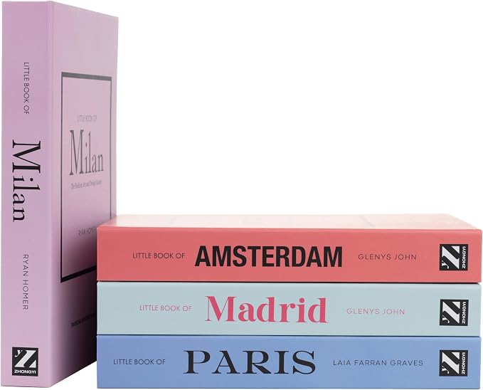 PROBENEX 4 Pcs Decorative Books | Faux Pastel Coffee Table & Shelf Decor | Soft Muted Look for Living Room, Office and Entryway - Not Real, Tool-Free 2-Min Setup by PROBENEX-Elevateyourhomedecor