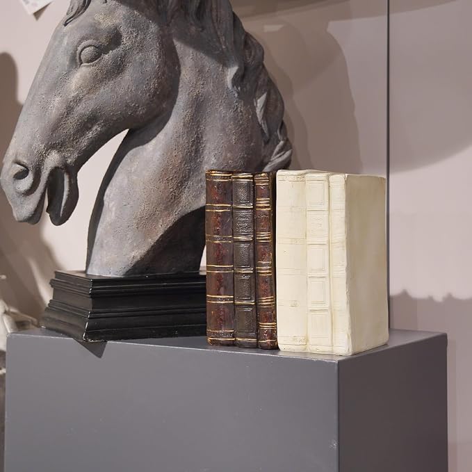 Guichifun Faux Books Living Room Decor - Resin Cute Cream Farmhouse Decor Fake Modern Fashion Decorative Books Set for Office Mantle Shelves Coffee Table Decor 4.2 * 2.7 * 6.2 Inch - Image 8