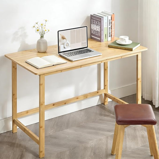Nnewvante 47 Inch Computer Desk, Bamboo Writing Desk | Modern Simple Work Desk, for Home Office, Gaming Desk Study Table by Nnewvante