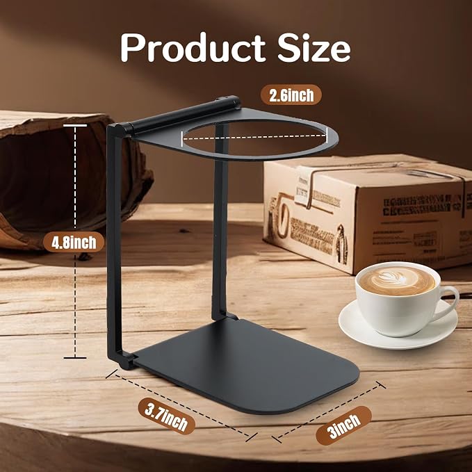 Stand Compatible with Outin Nano – Portable Foldable Coffee Maker Stand with Base, Espresso Machine Holder for Home, Desk, and Travel (Black) - Image 2