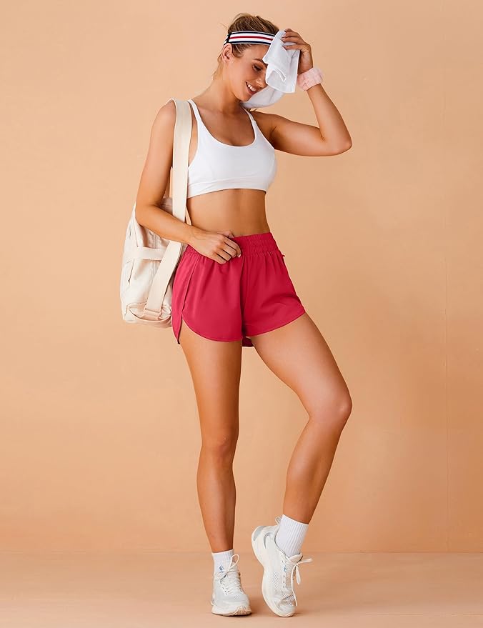 Blooming Jelly Women's Quick-Dry Running Shorts Workout Sport Layer Active Shorts with Pockets 1.75" - Image 3