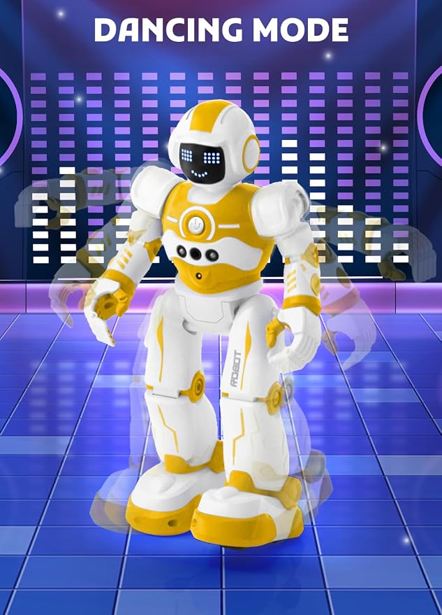 Robot Toys for Kids,Programmable Remote Control Smart Walking Dancing Robot Toy with Gesture & Sensing for Age 4 5 6 7 8 9 10 Year Old Boys Girls for Birthday Present,Yellow - Image 5