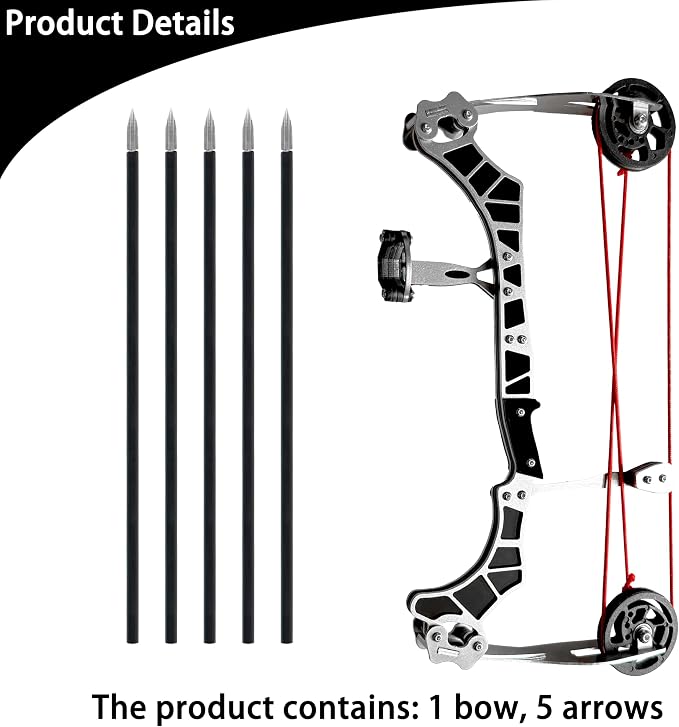 Archery Bow Set Left and Right Hand Compound Bow Hunting Bow Metal Material Catapult RH/LH for Practice Archery - Image 4