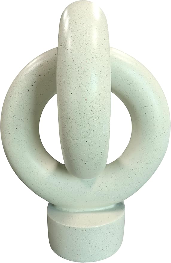 12" Modern Abstract Ring Decorative Sculpture, Knot Sculptures,Home Decor,Coffee Table Statues,Dining Living Room Desk Decor,Light Gray by LAIKEARTS
