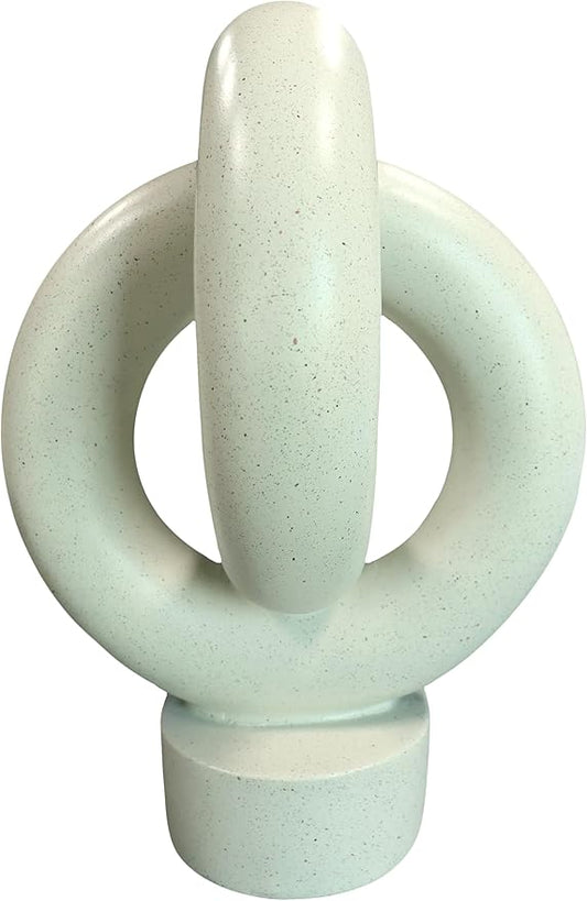 12" Modern Abstract Ring Decorative Sculpture, Knot Sculptures,Home Decor,Coffee Table Statues,Dining Living Room Desk Decor,Light Gray by LAIKEARTS