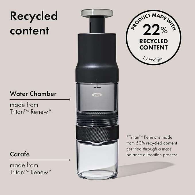 OXO Brew Portable Rapid Coffee Brewer | Reusable Filter, Small, Quick Brew in 5 Minutes or Less, Easy-Clean Carafe, Hot or Cold - Image 10