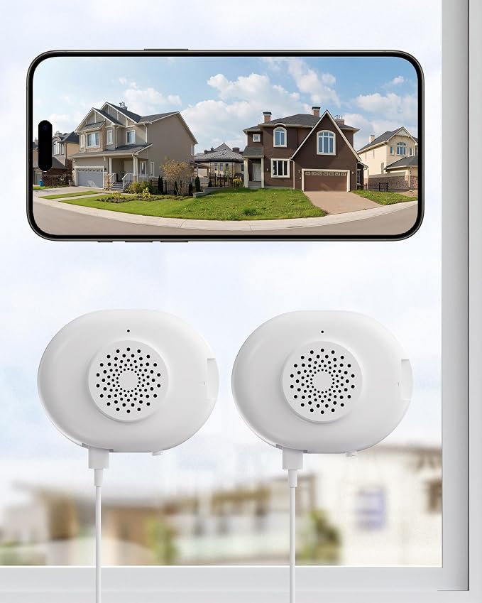 ZOSI 2 x C680 2K Window Security Camera with Full Color Night Vision, 3MP Indoor Plug-in WiFi Camera for Home Security, Human Vehicle Detection, 2.4/5GHz WiFi, 24/7 Recording, Easy Install by ZOSI