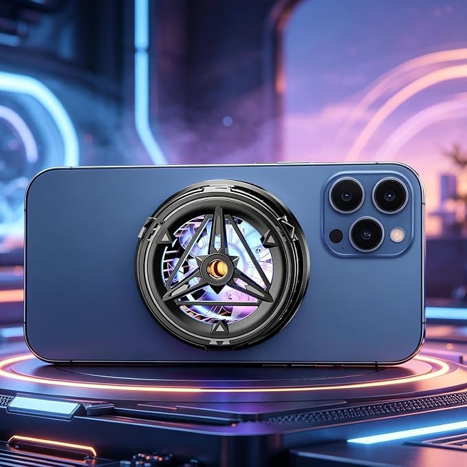 Magnetic Cooler, Plug-in – Portable Semiconductor Fan Phone, Temperature Display&Light Laptops Tablet, Home Vlogging Outdoor Live Streaming | Laptops Tablet Home Vlogging Outdoor Live Streaming - Image 2