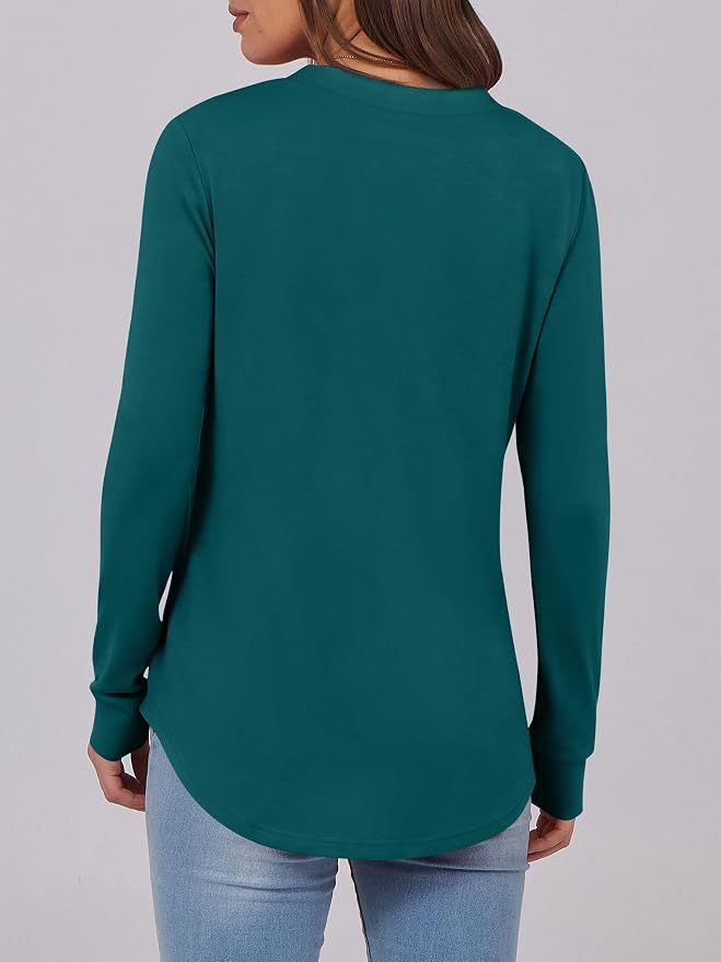 ANRABESS Women's Long Sleeve Shirts 2026 Spring Fashion Dressy Casual Tops Trendy Henley Blouses Cute Work Outfits Clothes - Image 5