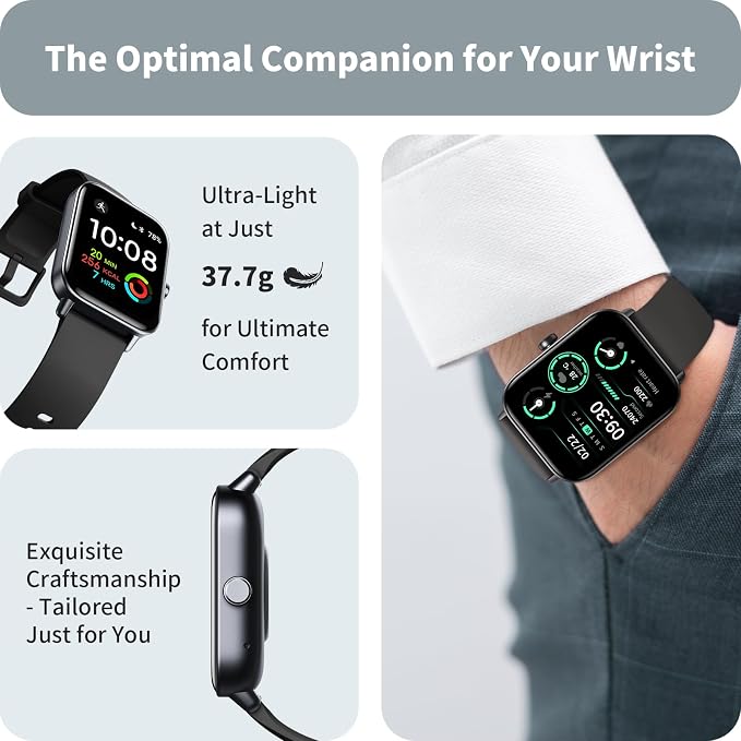 Smart Watches for Men Women, 1.8" Screen Activity Tracker, Heart Rate/Sleep/SpO2 Monitor, Make/Answer Calls, IP68 Waterproof Smartwatch for iPhone & Android, 101+ Sport Modes Fitness Reloj Inteligente - Image 6